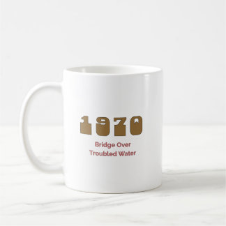 Caneca De Café 1970 Top Música, Ponte Sobre Água Turbulenta