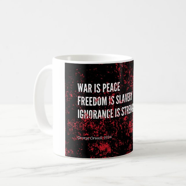 Caneca De Café 1984 George Orwell War is Peace (Frente Esquerda)