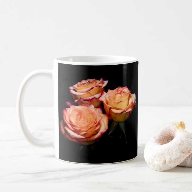 Caneca De Café 1998 - Mug Rosa Amarelo e Rosa (Com Donut)