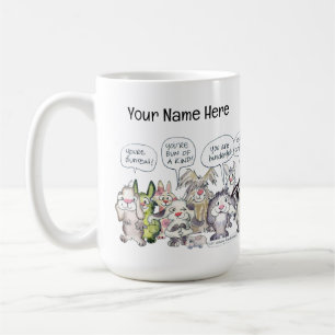 Caneca De Café 19 Caricatura Coelhos Coelhos Coelhinhos Coelhos P