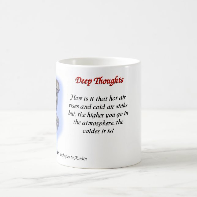 Caneca De Café 19 pensamentos profundos - ar frio (Centro)