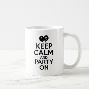 Caneca De Café 19o design do aniversário do ano