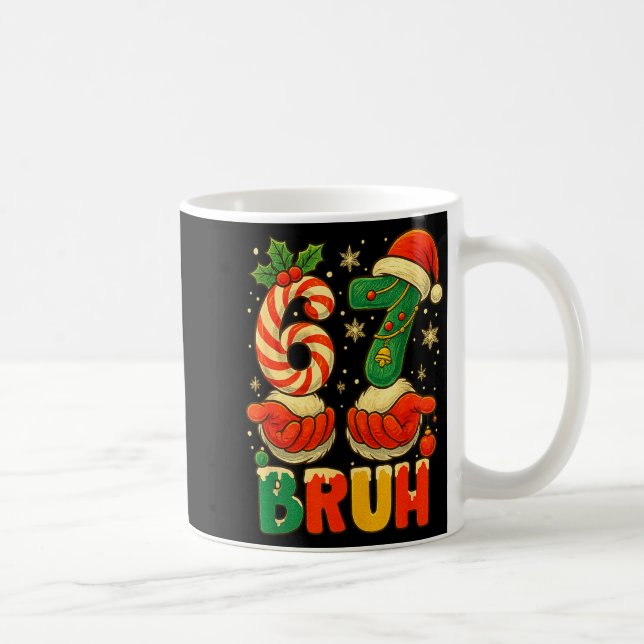 Caneca De Café 1 67 Bruh Funny Christmas Number Holiday Humor Quo (Direita)