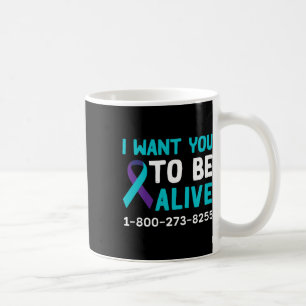 Caneca De Café 1 800 273 8255 - Dia de Prevenção do Suicídio - Su