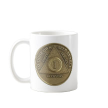 1 ano Sóbrio Medallion Moin Happy Aniversário