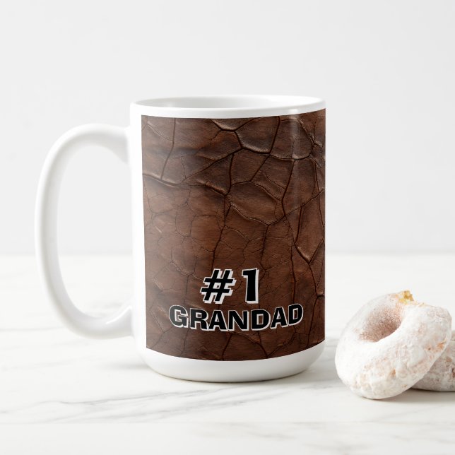 Caneca De Café #1 Avô de Couro (Com Donut)