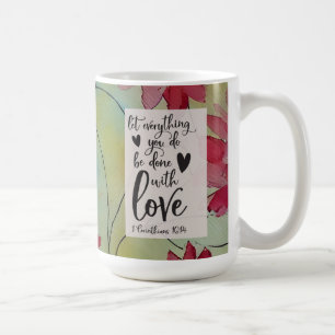 Caneca De Café 1 Corinthians 16 14 Tudo na Bíblia do Amor Verso