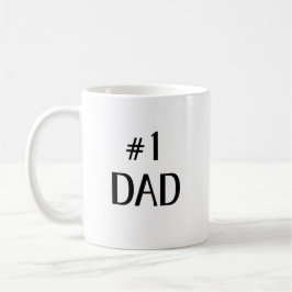 Caneca De Café #1 Dad Bold Minimalist Text Art