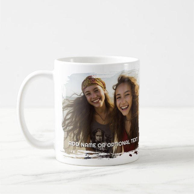 Caneca De Café 1 Foto e Texto Completo - Pincelada Horizontal (Esquerda)
