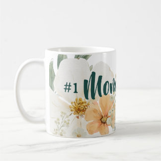 Caneca De Café #1 Mom Mothers Day Mug. Elegant Spring Floral