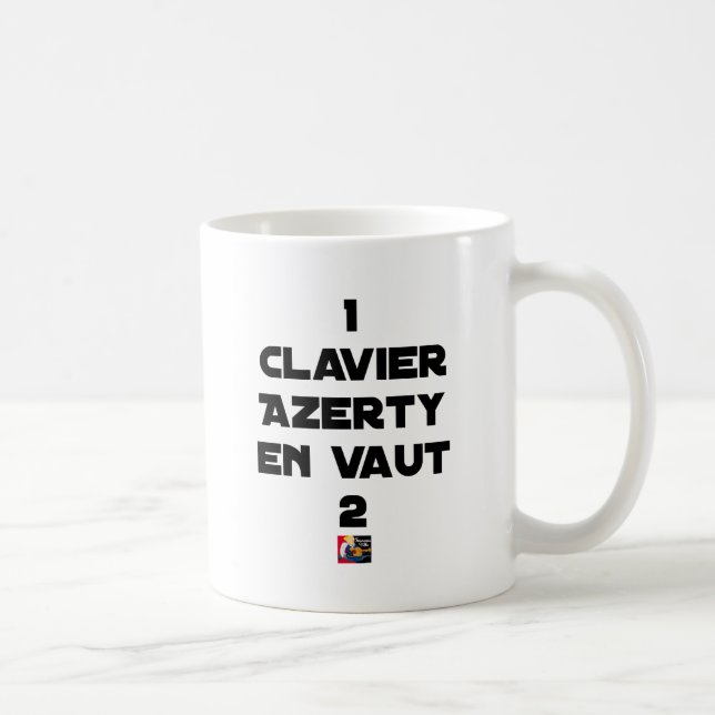 Caneca De Café 1 TECLADO AZERTY VALER 2 - Jogos de palavras (Direita)