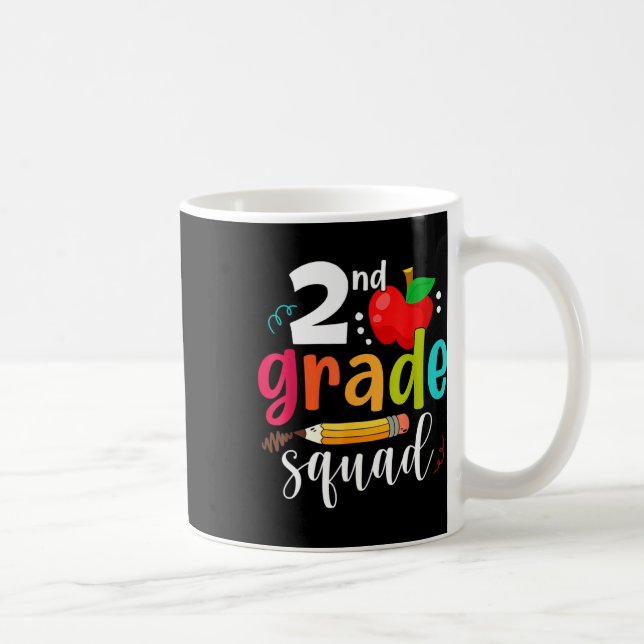 Caneca De Café 2º ano de diversão ao quadrado de volta aos segund (Direita)