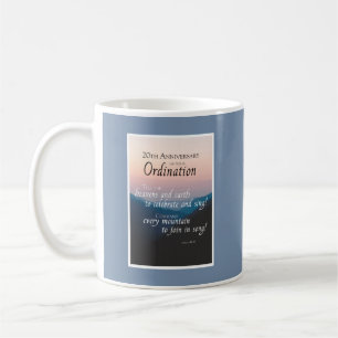 Caneca De Café 20º Aniversário de Ordenação Parabéns