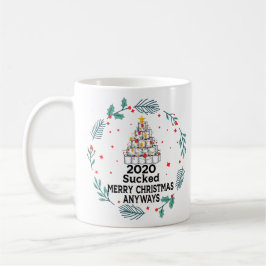 Caneca De Café 2020 Chupou Feliz Natal De Qualquer Forma, pandemi
