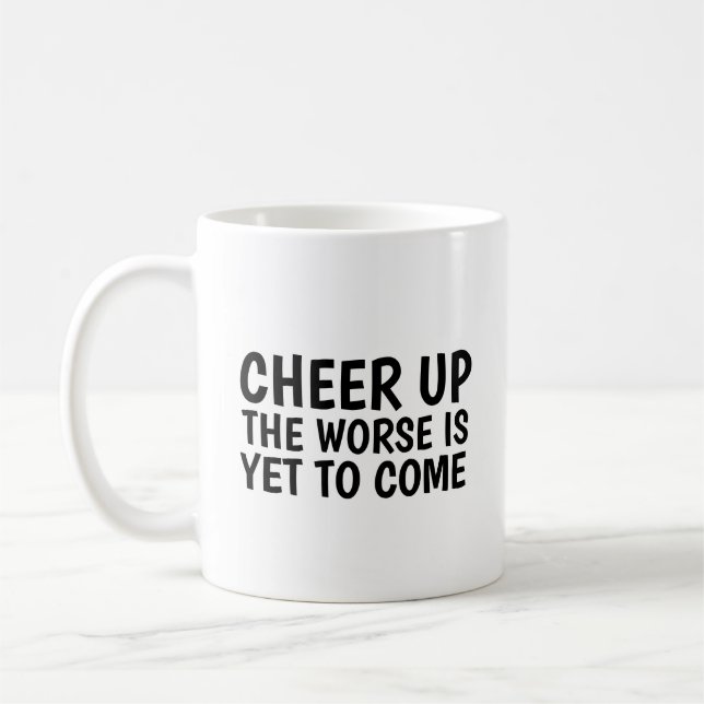 CANECA DE CAFÉ 2021 ENGRAÇADO CHEERUP PIOR A VIR (Esquerda)