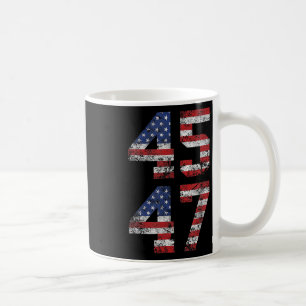 Caneca De Café 2024 45 47 Vintage American Flag Retro 4547 Us 202