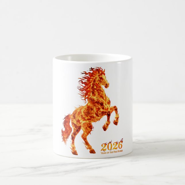 Caneca De Café 2026 Ano do Cavalo de Fogo (Centro)