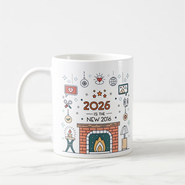 Caneca De Café 2026 Is The New 2016 Cozy Culture Vector (Esquerda)