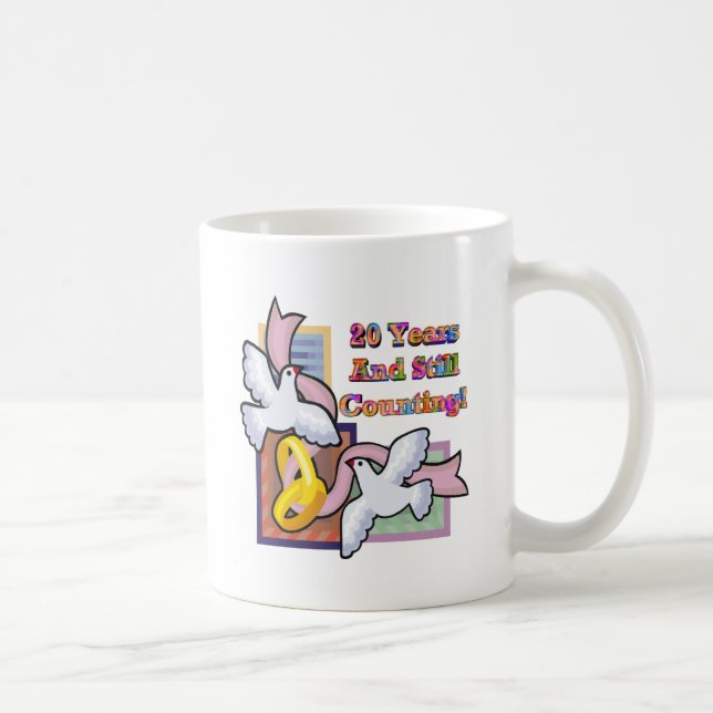 Caneca De Café 20o Aniversário de casamento (Direita)