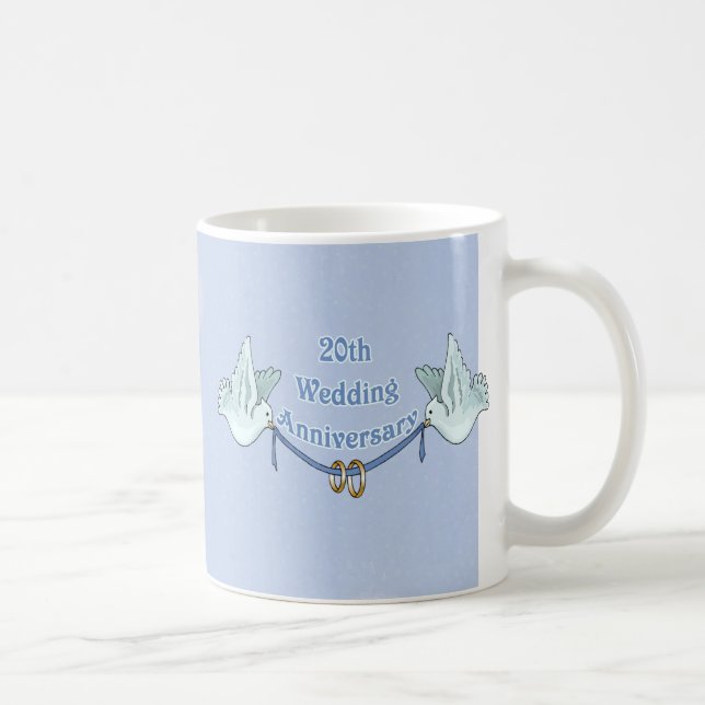 Caneca De Café 20o Aniversário de casamento (Direita)