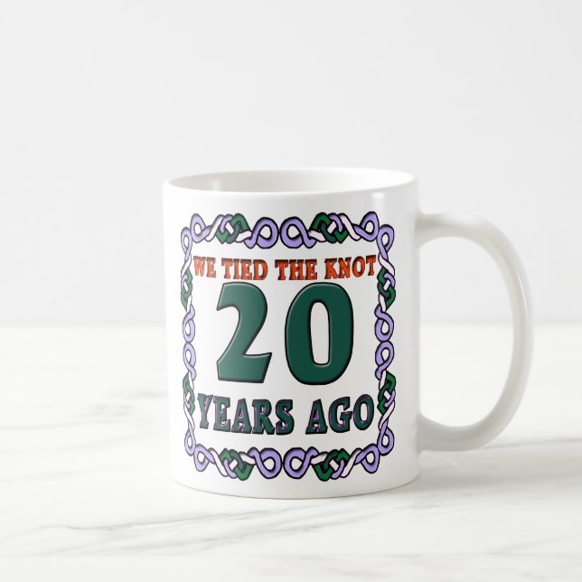 Caneca De Café 20thweddinganniversary (Direita)
