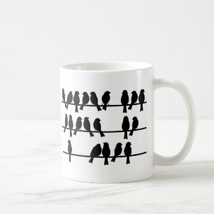 Caneca De Café 21 pássaros em um fio