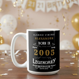 Caneca De Café 21st Birthday 2005 Legendary Retro