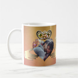 Caneca De Café 23ª Foto de Aniversário de Casamento Claddaugh Top