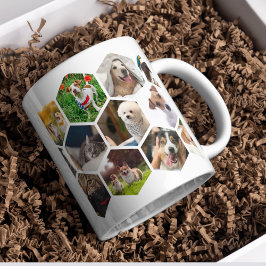 Caneca De Café 23 Pet Photo Collage - Classic Hexagon Shape Giant