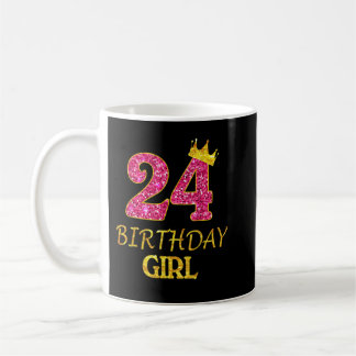 Caneca De Café 24ª garota de aniversário Princesa 24 anos 24º gol