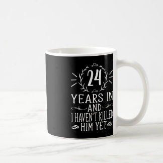 Caneca De Café 24º Aniversário De Casamento Para Ela - 24 Anos Ma