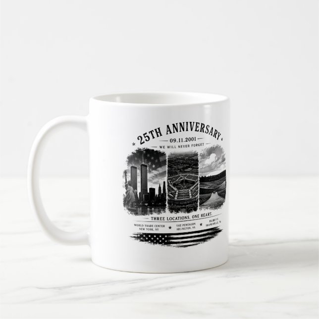 Caneca De Café 25º Aniversário/ NUNCA ESQUEÇA  (Esquerda)