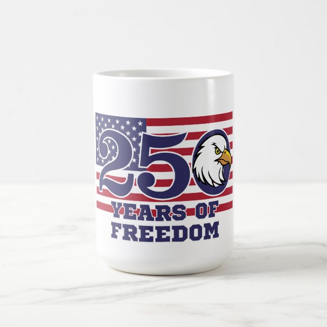 Caneca De Café 250º Aniversário da Águia da Bandeira dos EUA Libe (Centro)
