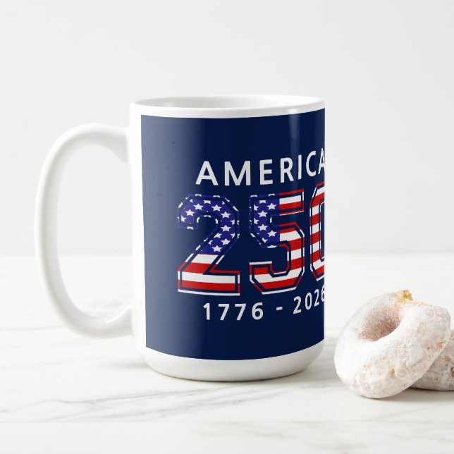 Caneca De Café 250º Aniversário dos Estados Unidos (Com Donut)