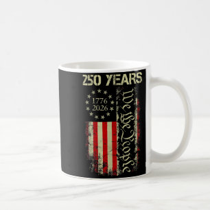 Caneca De Café 250 Anos 1776-2026 250º Aniversário Bandeira dos E