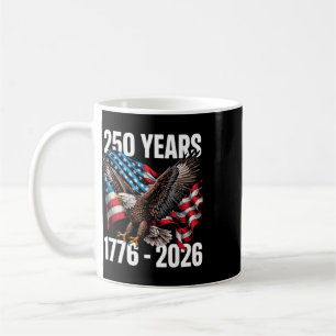 Caneca De Café 250 Anos 1776-2026 Bandeira Águia Patriótica 2026