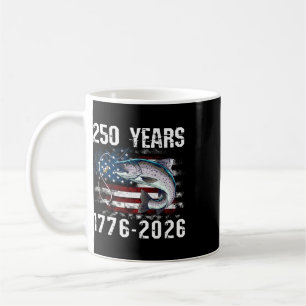 Caneca De Café 250 Anos 1776-2026 Pesca de Truta 250º Aniversário