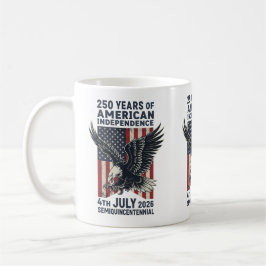 Caneca De Café 250 Anos Águia Patriótica Independência Americana