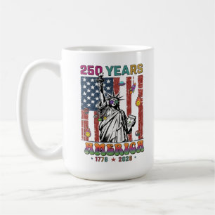Caneca De Café 250 Anos América Quatro Julho 2026 Patrio Semiquin