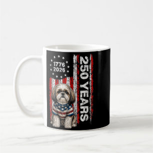 Caneca De Café 250 Anos América Shih Tzu Patriótico EUA Dom 4º
