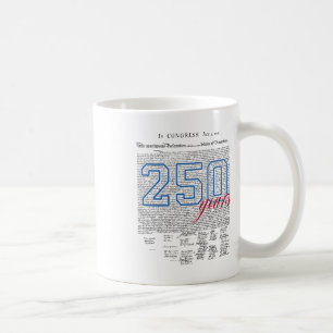 Caneca De Café 250 Anos Aniversário da América 250.ª Independênci