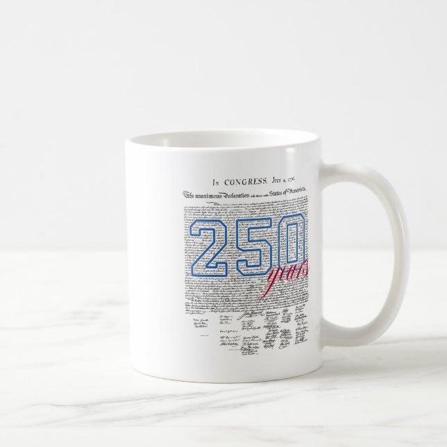 Caneca De Café 250 Anos Aniversário da América 250.ª Independênci (Direita)