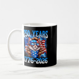 Caneca De Café 250 Anos Aniversário de 250 anos dos EUA Cat 4 de 