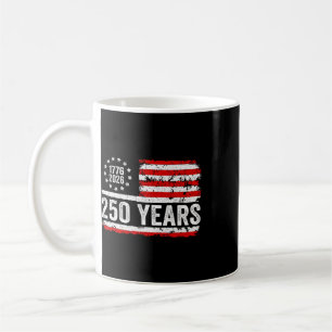 Caneca De Café 250 Anos Bandeira Americana 1776-2026 250º Anivers