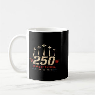 Caneca De Café 250 Anos Da América 1776 2026 Jatos Militares EUA