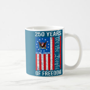 Caneca De Café 250 anos de aniversário americano 250º usa bandeir
