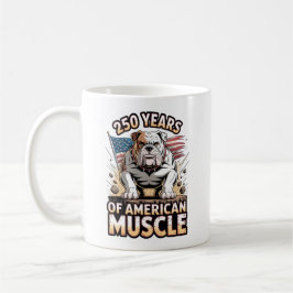 Caneca De Café 250 Anos de Músculo Americano Bulldog