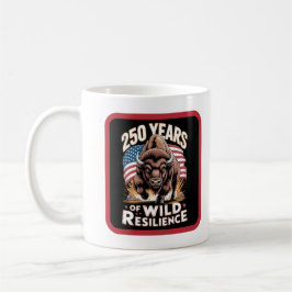 Caneca De Café 250 Anos de Resiliência Selvagem Bisonho
