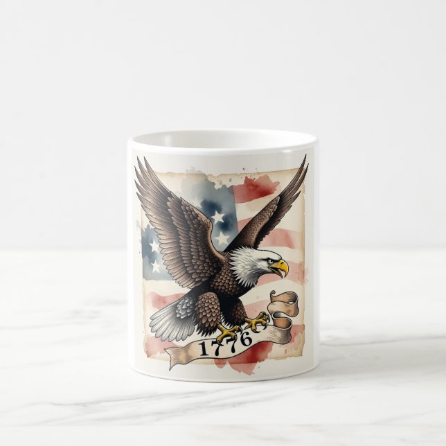 Caneca De Café 250th Anniversary American Eagle 1776 Patriotic (Centro)