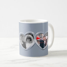 Caneca De Café 25 de aniversário de casamento de Silver 2 fotos